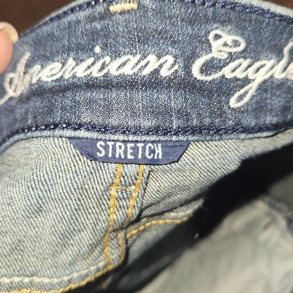 American Eagle Outfitters Dark Wash Shorts Stretch Size 4 - Picture 4 of 4